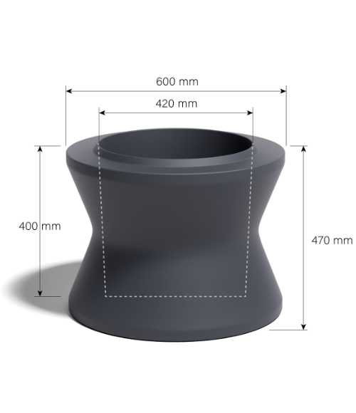 Donica nowoczesna Stack L corten effect